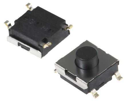 Omron Tactile Switch Plunger, 1.7 mm, SPST 50 mA 24 V dc, Surface