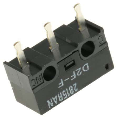 Omron Pin Plunger Micro Switch, PCB Terminal Terminal, 1A, 30 V dc, SPDT, IP40