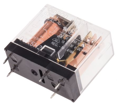 Omron PCB Power Relay, 110V ac Coil, 10A Switching Current, SPDT