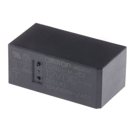 Omron PCB Power Relay, 12V dc Coil, 12A Switching Current, SPST