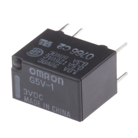 Omron PCB Signal Relay, 3V dc Coil, 1A, DPDT