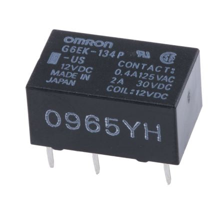 Omron PCB Signal Relay, 12V dc Coil, 3A, SPDT