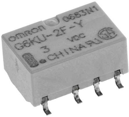 Omron Surface Signal Relay, 3V dc Coil, 1A, DPDT