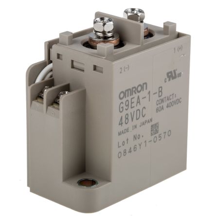 Omron Surface Power Relay, 48V dc Coil, 100A Switching Current, SPST