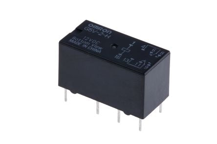 Omron PCB Signal Relay, 12V dc Coil, 1A, DPDT