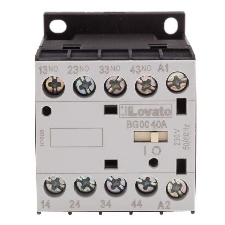 Lovato BG Contactor Relay, 230V ac Coil, 4-Pole, 10 A, 4 NO, 690V ac