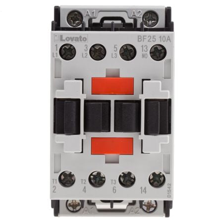 Lovato BF Contactor, 400V ac Coil, 3-Pole, 25 A, 11 kW, 3 NO, 440V ac