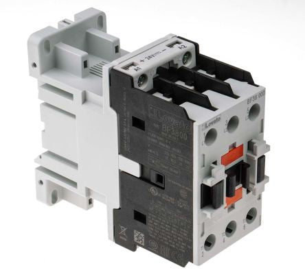 Lovato BF Contactor, 24V dc Coil, 3-Pole, 38 A, 18.5 kW, 3 NO, 440V ac