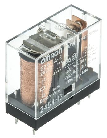 Omron PCB Power Relay, 24V dc Coil, 16A Switching Current, SPST