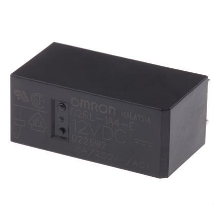Omron PCB Power Relay, 12V dc Coil, 16A Switching Current, SPST