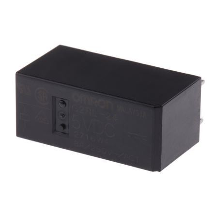 Omron PCB Power Relay, 5V dc Coil, 5A Switching Current, DPDT