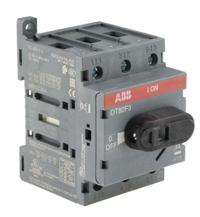 ABB 3-Pole DIN Rail Isolator Switch -, IP20, 80A, 560 kW