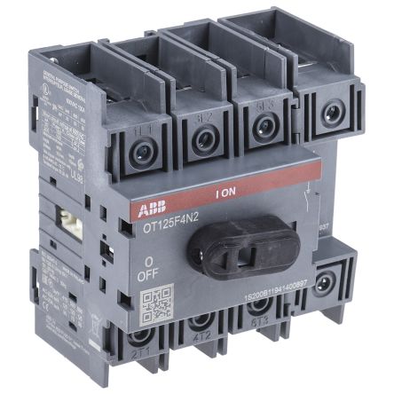 ABB 4-Pole Base Isolator Switch -, IP20, 125A, 560 kW