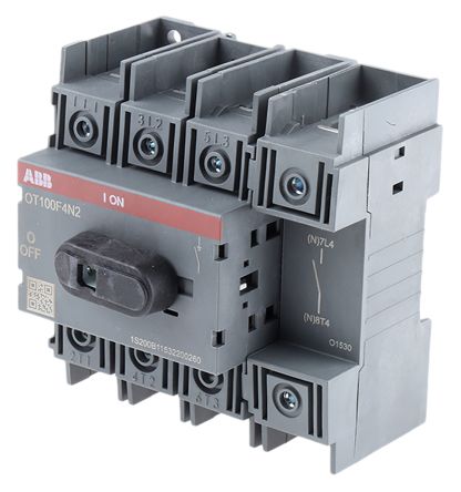 ABB 4-Pole Base Isolator Switch -, IP20, 100A, 560 kW