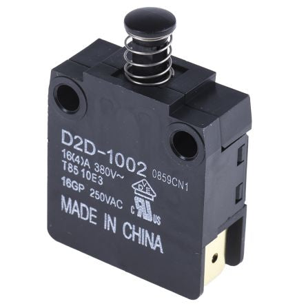 Omron Door Micro Switch Plunger, SPST-NC 16 A IP40, 85 °C, -25 °C