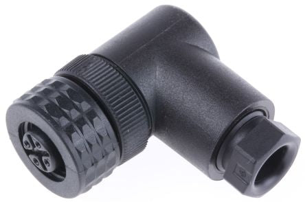 Telemecanique Sensors Circular Connector, 4 Contacts, Cable, M12 Connector, Socket, Female, IP67, XZCC Series