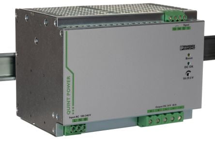 Phoenix Contact QUINT POWER Switched Mode DIN Rail Power Supply 300 V dc, 264V ac AC/DC Input 29.5V dc, 40 A Output DC