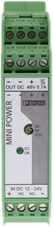 Phoenix Contact MINI-PS-12-24DC/48DC/0.7 DC/DC Converter, 48V dc/ 700 mA, 32V dc Input, 12V dc Input, DIN Rail 33.6 W,