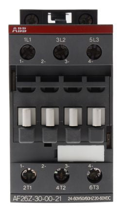 ABB AF26 Contactor, 24V ac/dc Coil, 3-Pole, 11 kW 60V, 3 NO, 690V ac