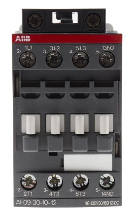 ABB AF09 Contactor, 130V ac/dc, 48 V ac/dc Coil, 3-Pole, 7 A, 4 kW 130V ac/dc, 3 NO, 690V ac