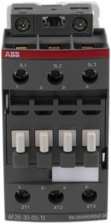 ABB AF26 Contactor, 230V ac Coil, 3-Pole, 11 kW 250V, 3 NO, 690V ac