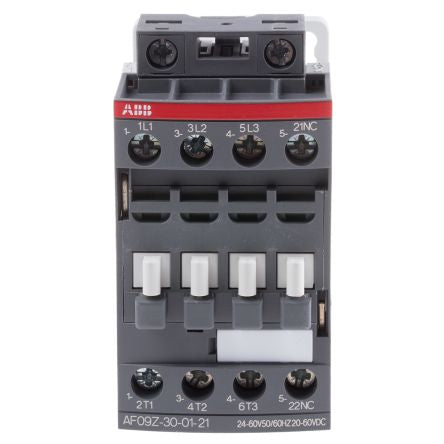 ABB AF09 Contactor, 60V dc Coil, 3-Pole, 7 A, 4 kW 60V dc, 3 NO, 690V ac