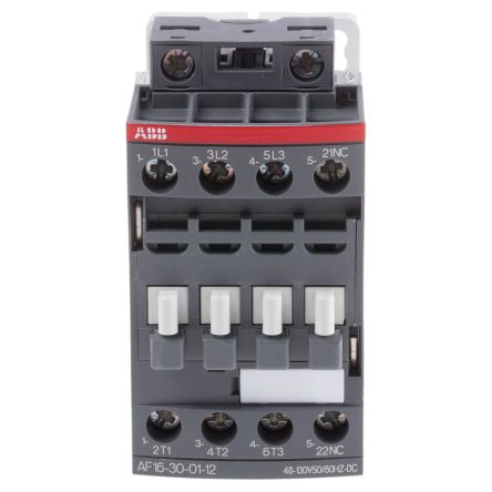 ABB AF16 Contactor, 110V dc Coil, 3-Pole, 10.5 A, 7.5 kW 130V, 3 NO, 690V ac