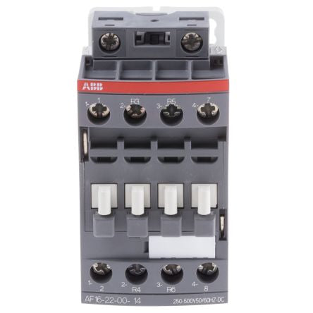 ABB AF16 Contactor, 250V ac/dc, 500 V ac/dc Coil, 4-Pole, 7.5 kW 500V ac/dc, 2 NO/2 NC, 690V ac