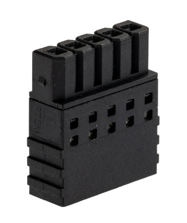 Phoenix Contact PTSM 0.5/5-P-2.5 Series Pluggable Terminal Block, 5-Contact, 2.5 mm Pitch, 1 Row, 1778861