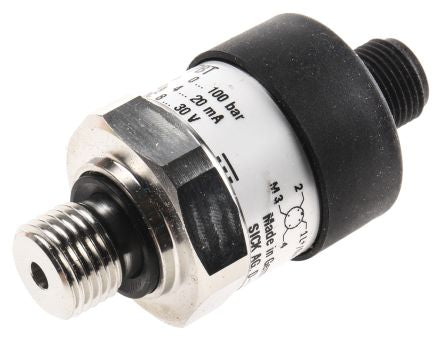 SICK PBT Series Pressure Sensor, 4 to 12 mA, 2-Wire Output 0 bar 100 bar, Gauge Reading