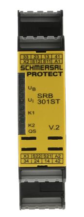 Schmersal SRB 301ST, 24V ac/dc Safety Relay, 3 Safety Contacts, 1