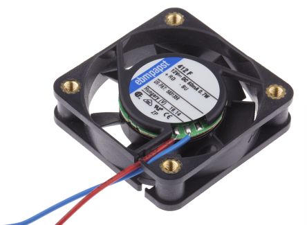 ebm-papst 400 F Series Axial Fan, 12V dc, 8 m³/h, 700 mW, IP20 40 mm 10mm 10 mm