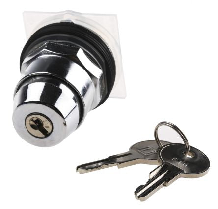 Schneider Electric Harmony 9001K 2-position Key Switch Head, Latching, 30 mm Cutout