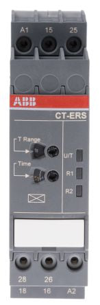 ABB S range Series DIN Rail Timer Relay, 2-Contact, 24 to 240 V ac/dc 24V ac, 240 V ac, 0.05 s to 300 h, 1-Function,