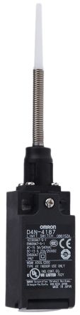 Omron D4n Series Rod Limit Switch, 1 NO/1 NC, IP67, Plastic Housing, 4A