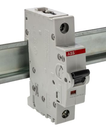 ABB System Pro M Compact S200 Miniature Circuit Breaker, 1-Pole, 25A, Type B, 230V ac AC, 72 V dc DC, 6 kA Breaking