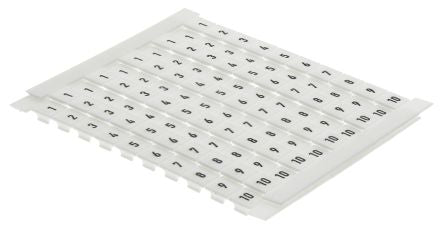 Weidmüller Numbers Terminal Marker for use with Terminal Block