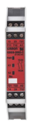 Omron G9SB, 24V ac/dc Safety Relay, 2 Safety Contacts