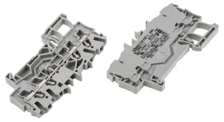 WAGO 2002-1401 Feed Through Terminal Block Grey, 2.5mm², 1-Level, Cage Clamp, IECEx/ATEX