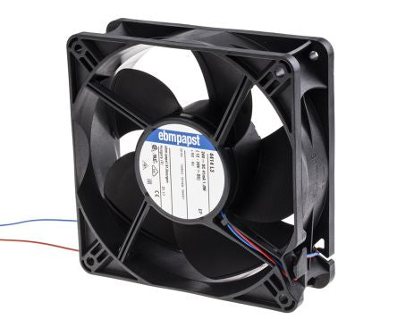 ebm-papst 4400 Series Axial Fan, 24V dc, 100 m³/h, 1 W, 41 mA Max, IP54 119 mm 119mm 38 mm