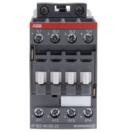 ABB AF38Z Contactor, 230V ac Coil, 4-Pole, 55 A, 18.5 kW 250V, 4 NO, 690V ac