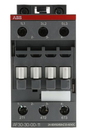 ABB AF30 Contactor, 24V ac/dc Coil, 3-Pole, 50 A, 15 kW 24V ac/dc, 3 NO, 690V ac