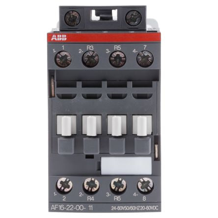 ABB AF16 Contactor, 24V ac/dc Coil, 4-Pole, 30 A, 7.5 kW 60V, 2 NO/2 NC, 690V ac