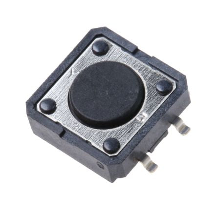 Omron Black Tactile Switch Cap, 0.4 mm, SPST 50mA 24 V dc, Through Hole