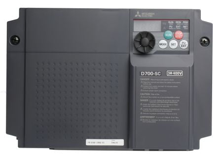 Mitsubishi Electric Inverter Drive, 5.5 kW, 3 Phase, FR-D740 Series 480V 12 A