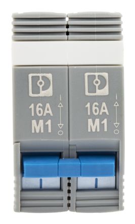 Phoenix Contact TRABTECH CB TM2 16A M1 P Thermal Circuit Breaker - 2-Pole, Base, 16A Current Rating, 277V ac, 80 V dc