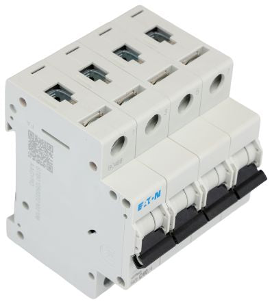 Eaton xEffect xEffect Miniature Circuit Breaker, 4-Pole, 40A, Type C, 400V ac AC, 6 kA Breaking Capacity