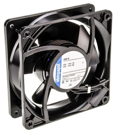 ebm-papst 4000 N Series Axial Fan, 230V ac, 80 m³/h, 11 W 119 mm, 119mm, 38 mm