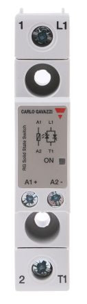 Carlo Gavazzi RGS1 Series Solid State Relay, 25 A Load, Panel Mount, 240 V ac Load, 32V Control