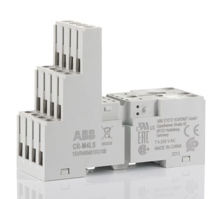 ABB CRP 2 Way 25V Relay Socket, for use with Socket